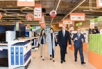 President Ilham Aliyev and family members attend the inauguration of a new hypermarket of the Bravo Markets Network 