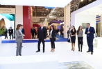 President Ilham Aliyev and family members become familiarized with the Bakutel-2018 Exhibition 