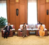 В Пекине состоялась встреча Лейлы Алиевой с председателем Китайской народной ассоциации дружбы с зарубежными странами