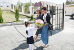First Vice-president Mehriban Aliyeva attends the inauguration of a kindergarten in Ismailli district 