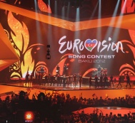 Leyla Aliyeva watches the Eurovision Song Contest 2012 Grand Final