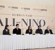  A press conference  is held at the Heydar Aliyev Center with the creative team of the movie “Ali and Nino”