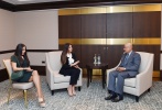 Мехрибан Алиева встретилась с генеральным директором ИСЕСКО Абдельазизом Османом аль-Тувейджри