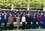 President Ilham Aliyev and family members attend the graduation day at ADA University 