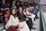 President Ilham Aliyev and family members attend the inauguration of the FIFA World Cup 2018 in Moscow 